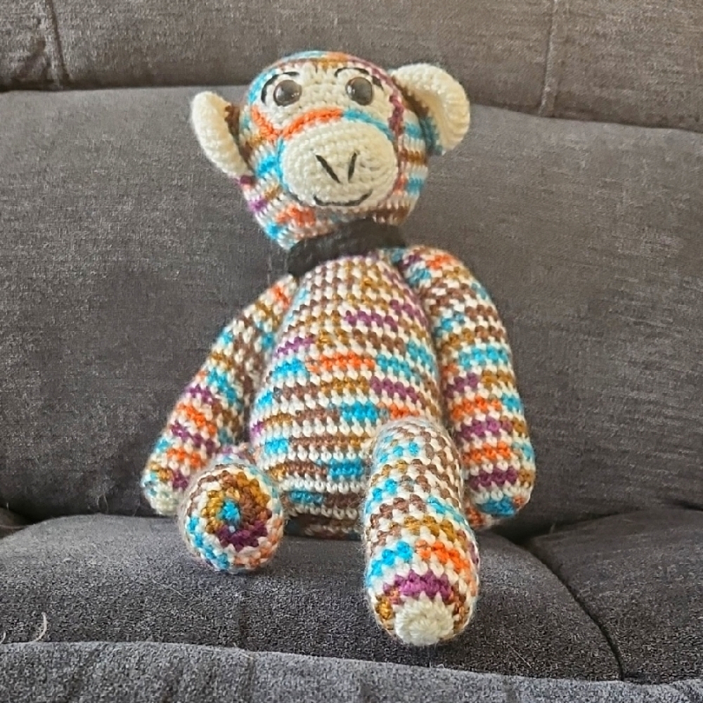 Hand-made Colorful Crotchet Monkey